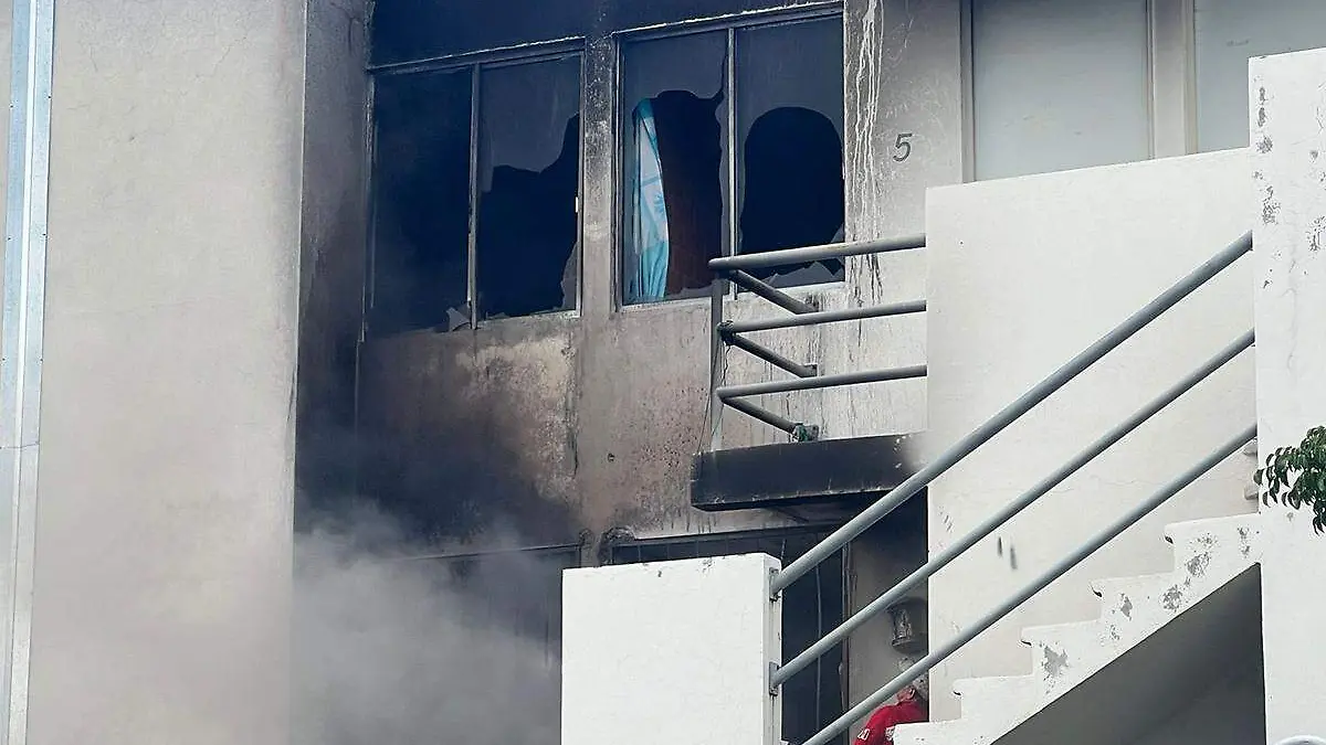 incendio de departamentos en Tehuacan